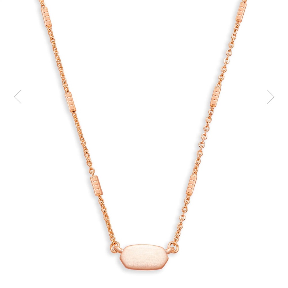 Kendra Scott Rose Gold Fern Necklace